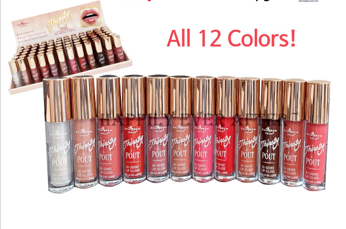 LIP GLOSSES 12 TONOS Thirsty Pout